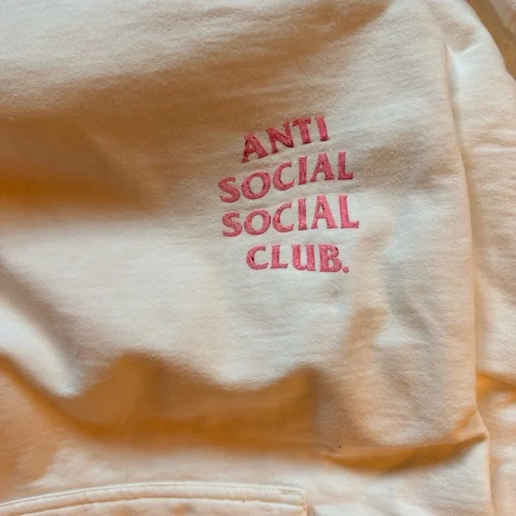 Anti Social Social Club Cream Hoodie - Picture 5 of 5